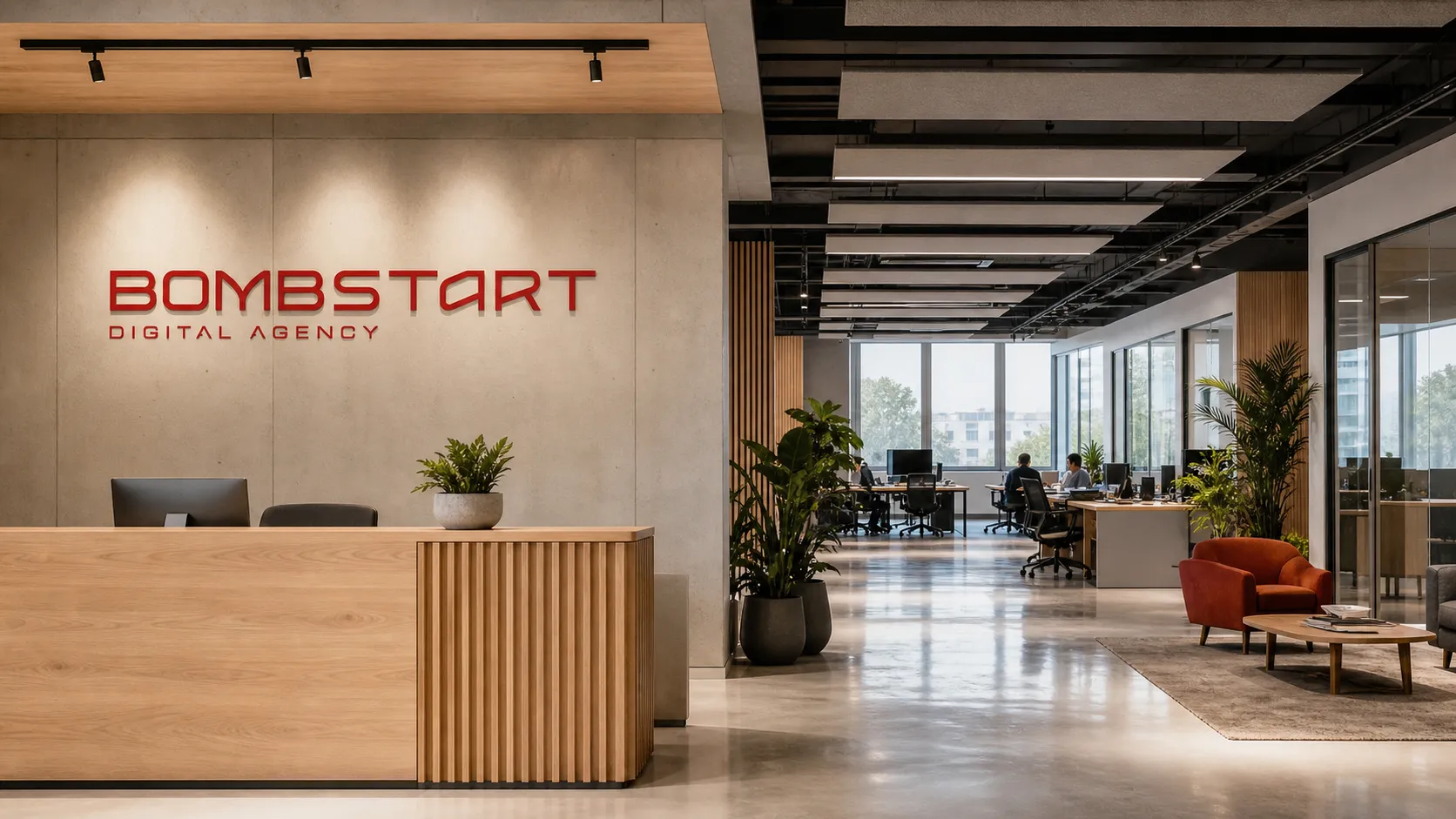 Arbeitsbereich einer Digitalagentur